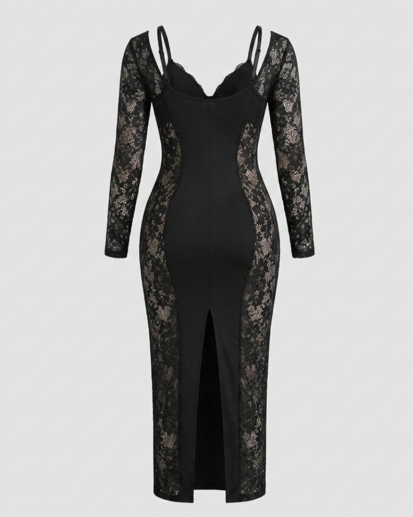 Ningaabii - Long Maxi Lace Dress - Indigenous Luxury Shapewear
