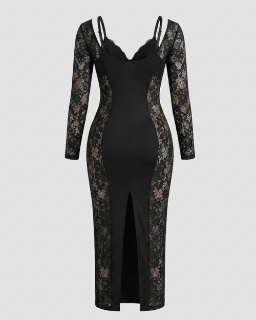 Ningaabii - Long Maxi Lace Dress - Indigenous Luxury Shapewear