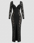 Ningaabii - Long Maxi Lace Dress - Indigenous Luxury Shapewear
