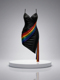 Ningaabii - Rainbow Silk Dress - Indigenous Luxury Shapewear