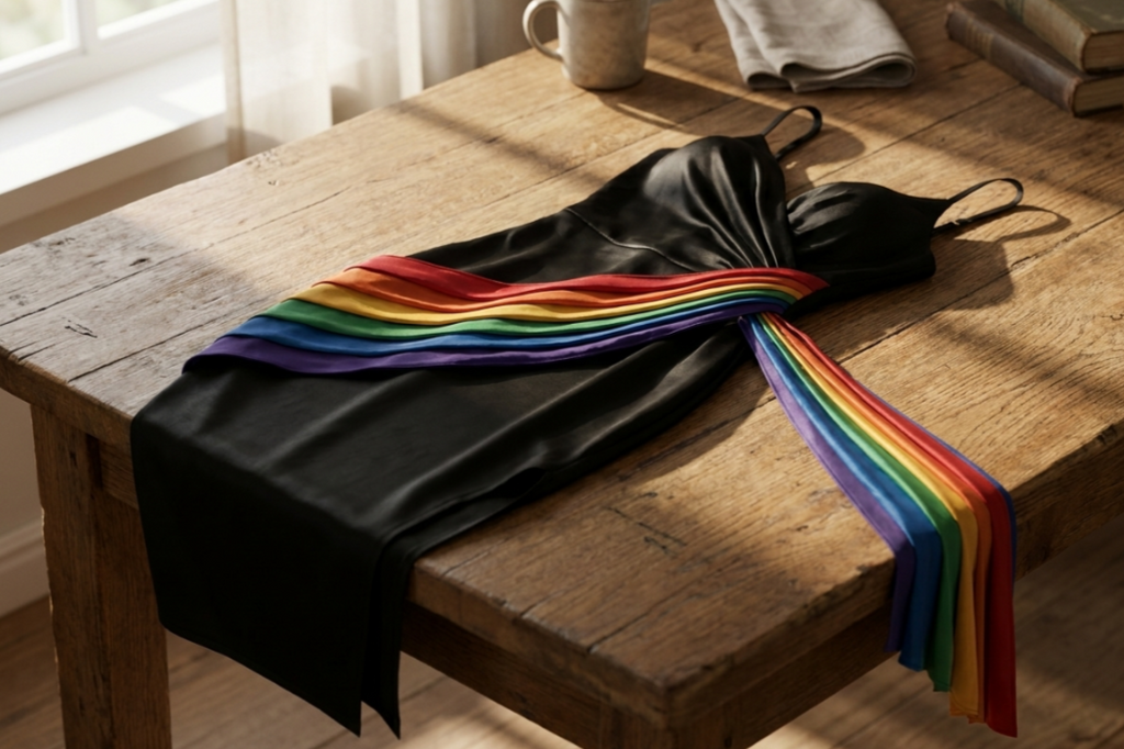 Ningaabii - Rainbow Silk Dress - Indigenous Luxury Shapewear